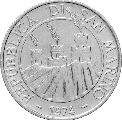 Сан Марино 100 лир 1974  фото из магазина евромонета.рф 1