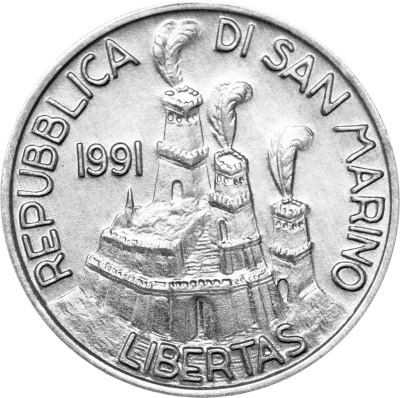 Сан Марино 5 лира 1991  фото из магазина евромонета.рф 1