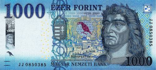 Банкноты Венгрии Венгрия 1000 форинтов 2021 фото из магазина евромонета.рф
