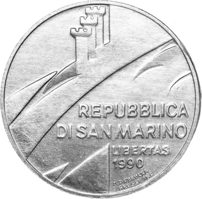 Сан Марино 10 лир 1990  фото из магазина евромонета.рф 1