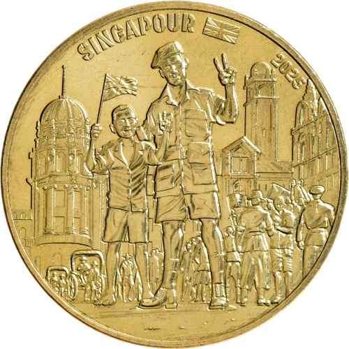 Коллекционная монета Европы Франция 1/4 евро 2025 80-летие V-E Day. Английский солдат. | Интернет-магазин евромонета.рф 