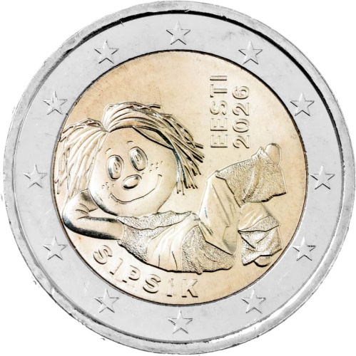 Юбилейная монета Эстония 2 евро 2026 Сипсик | Интернет-магазин евромонета.рф 