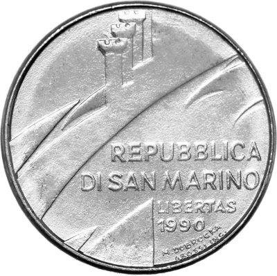 Сан Марино 50 лир 1990  фото из магазина евромонета.рф 1