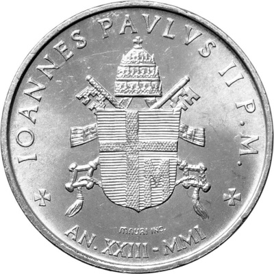 Ватикан 50 лир 2001  фото из магазина евромонета.рф 1