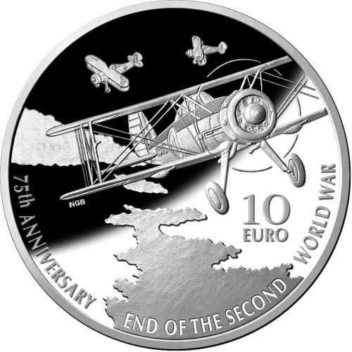 Коллекционная монета Европы Мальта 10 евро 2020 75 лет окончания Второй мировой войны | Интернет-магазин евромонета.рф 