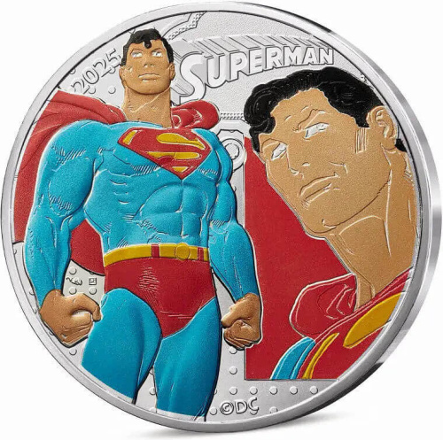 Коллекционная монета Европы Франция 50 евро 2025 DC Comics - Супермен | Интернет-магазин евромонета.рф 