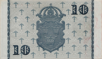 Швеция 10 крон 1943 aUNC  фото из магазина евромонета.рф 1