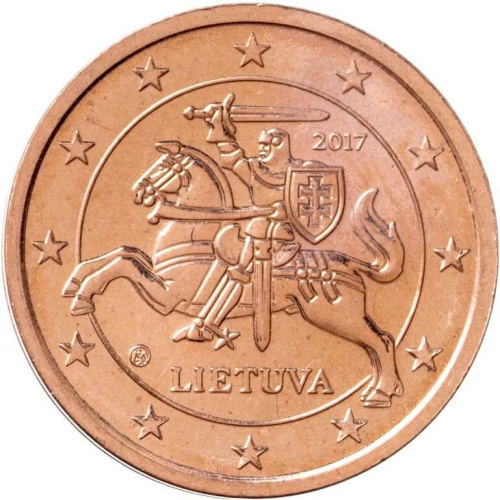 Литва 2 евроцента ( цента ) 2017