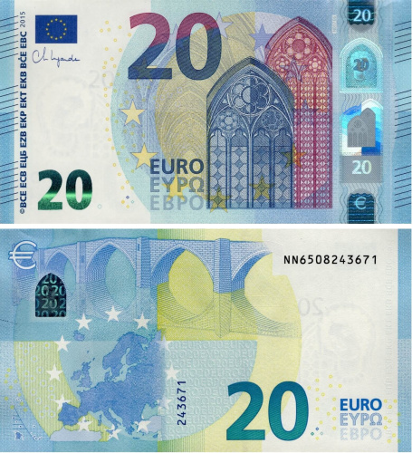 Евросоюз 20 евро 2015 Австрия