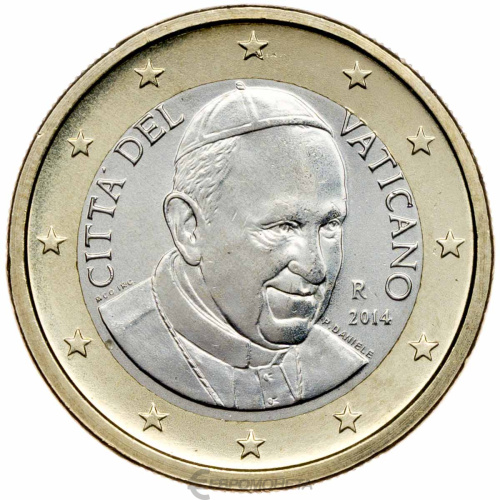 Ватикан 1 евро 2014
