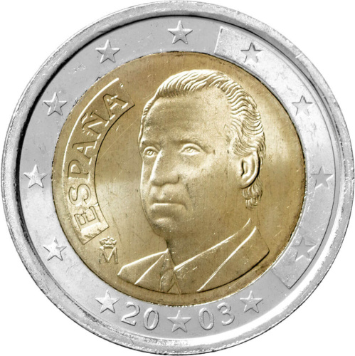 Испания 2 евро 2003 регулярная