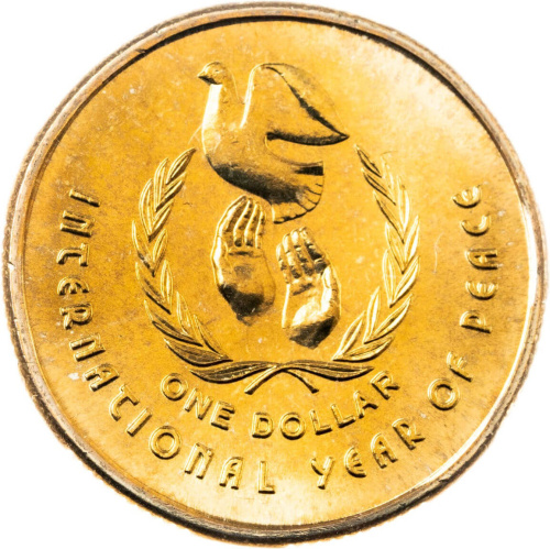 Австралия 1 доллар 1986 Международный год мира
