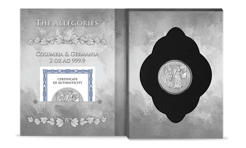 Germania Mint Germania Mint 2019 10 марок Аллегории: Германия и Колумбия фото из магазина евромонета.рф