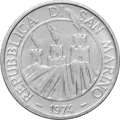 Сан Марино 50 лир 1974  фото из магазина евромонета.рф 1