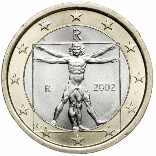 Италия 1 евро 2002