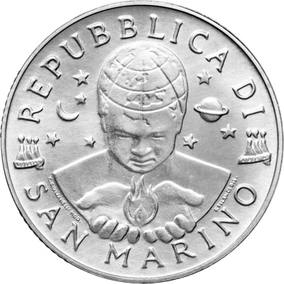 Сан Марино 5000 лир 1998 Медицина  фото из магазина евромонета.рф 1