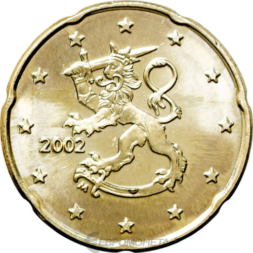 Финляндия 20 евроцентов ( центов ) 2002