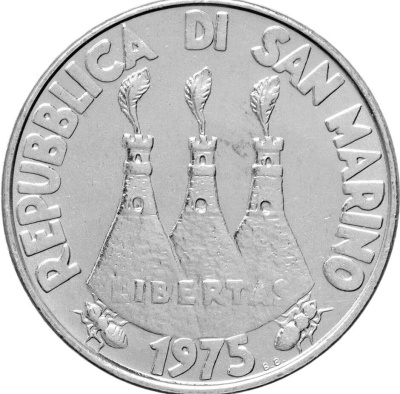 Сан Марино 100 лир 1975  фото из магазина евромонета.рф 1