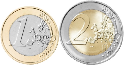 Монако набор монет 1 и 2 евро 2025