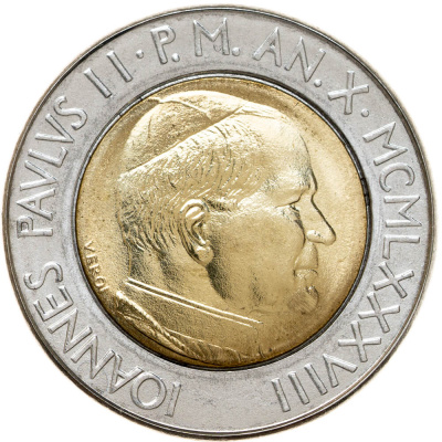 Ватикан 500 лир 1988   фото из магазина евромонета.рф 1
