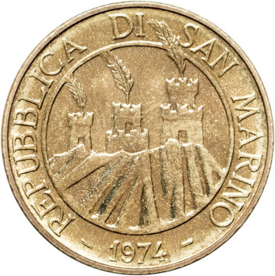 Сан Марино 20 лир 1974  фото из магазина евромонета.рф 1