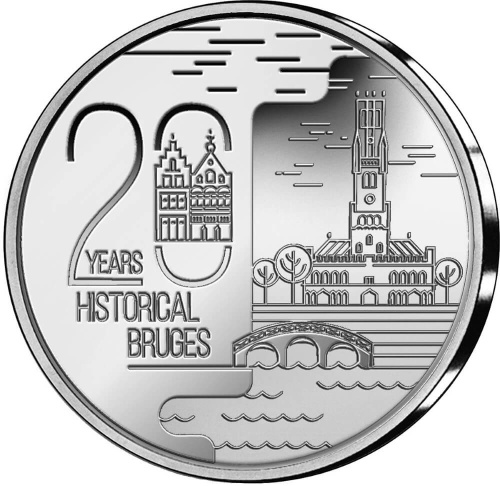 Коллекционная монета Европы Бельгия 20 евро 2020 Исторический центр города Брюгге | Интернет-магазин евромонета.рф 