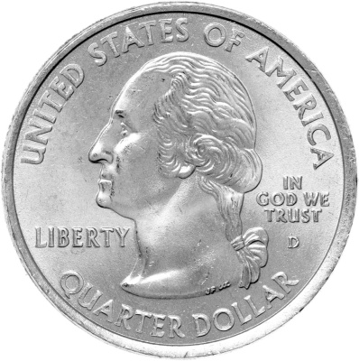 США 25 центов ( 1/4 доллара, квотер ) 2001 Кентукки D  фото из магазина евромонета.рф 1