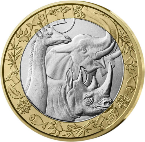 Коллекционная монета Европы Франция 5 евро 2026 Животные мира - Животные саванны | Интернет-магазин евромонета.рф 