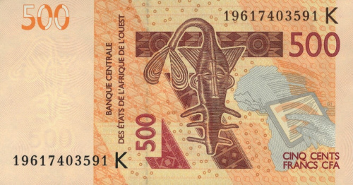 Банкноты Сенегала Сенегал 500 франков 2019 фото из магазина евромонета.рф