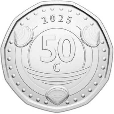Монеты Кюрасао Кюрасао 50 центов 2025 Принятие карибского гульдена фото из магазина евромонета.рф 1
