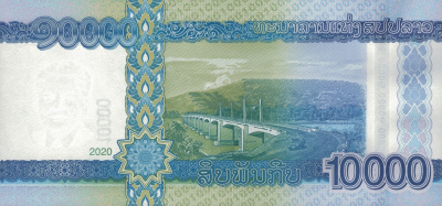 Банкноты Лаоса Лаос 10000 кип 2020 фото из магазина евромонета.рф 1