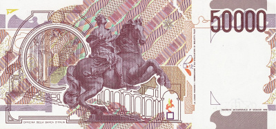 Италия 50000 лир 1992  фото из магазина евромонета.рф 1