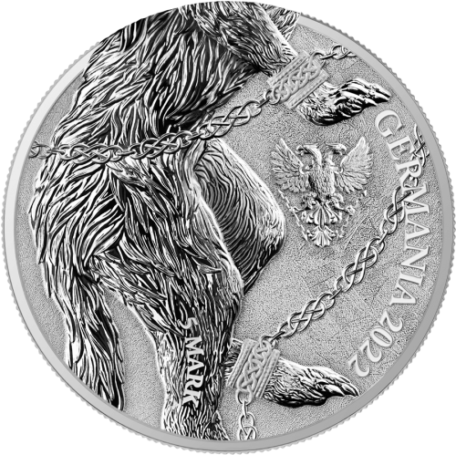 Germania Mint Germania Mint 2022 5 марок Мифические звери: Фенрир фото из магазина евромонета.рф
