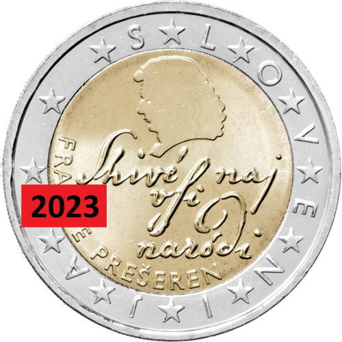 Словения 2 евро 2023 регулярная