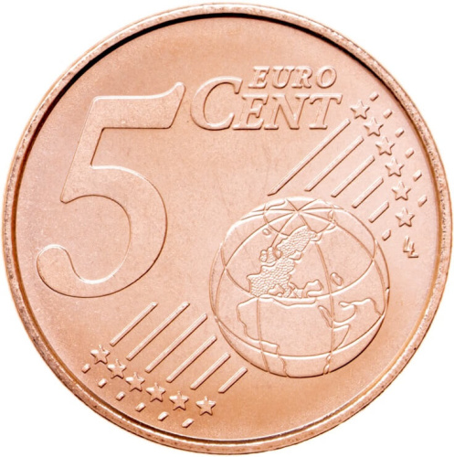 Ватикан 5 евроцентов ( центов ) 2021