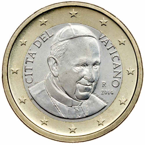 Ватикан 1 евро 2014