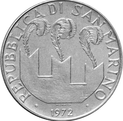 Сан Марино 100 лир 1972  фото из магазина евромонета.рф 1
