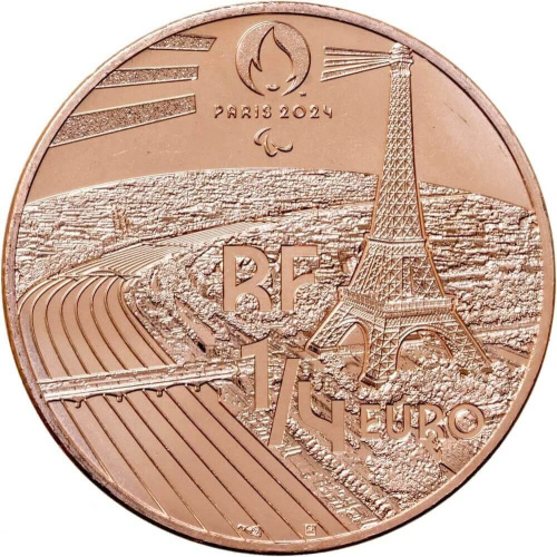 Коллекционная монета Европы Франция 1/4 евро 2023 Олимпийские игры 2024 года в Париже. Гольф | Интернет-магазин евромонета.рф 