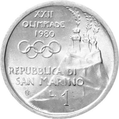 Сан Марино 1 лира 1980  фото из магазина евромонета.рф 1