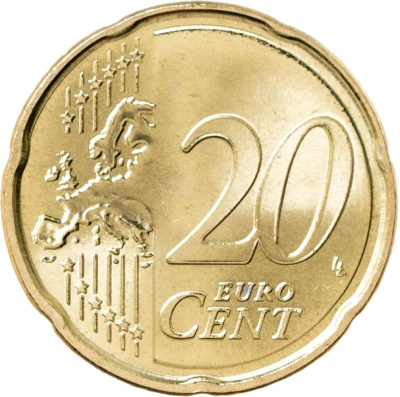 20 евроцентов Сан Марино 20 евроцентов ( центов ) 2025 фото из магазина евромонета.рф 1