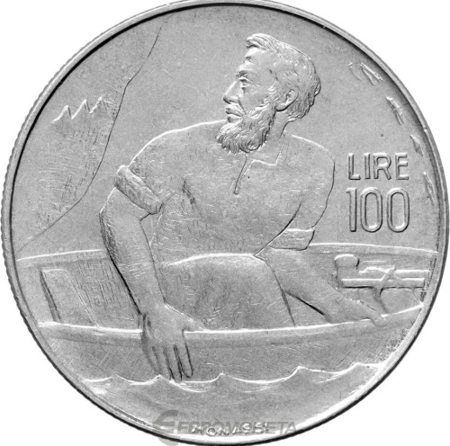Монеты Сан Марино 100 лир Сан Марино 100 лир 1972 фото из магазина евромонета.рф