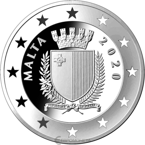 Коллекционная монета Европы Мальта 10 евро 2020 75 лет окончания Второй мировой войны | Интернет-магазин евромонета.рф 