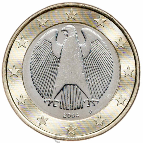 Германия 1 евро 2004 D