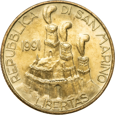 Сан Марино 200 лир 1991  фото из магазина евромонета.рф 1