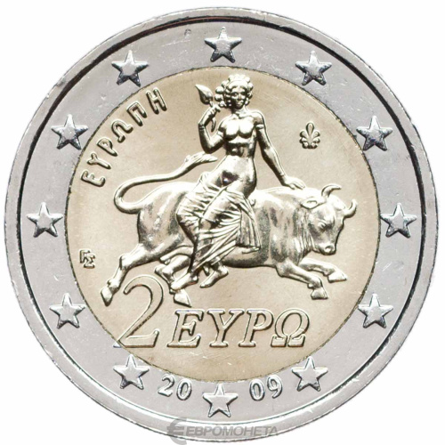 Греция 2 евро 2009 регулярная