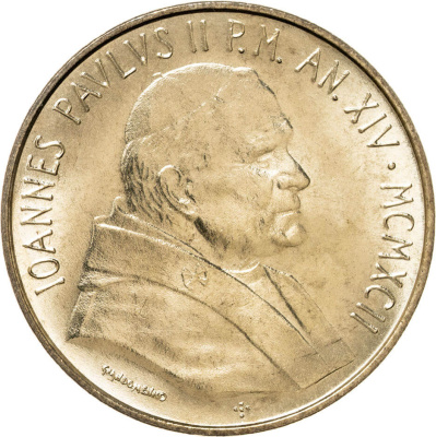 Ватикан 20 лир 1992  фото из магазина евромонета.рф 1