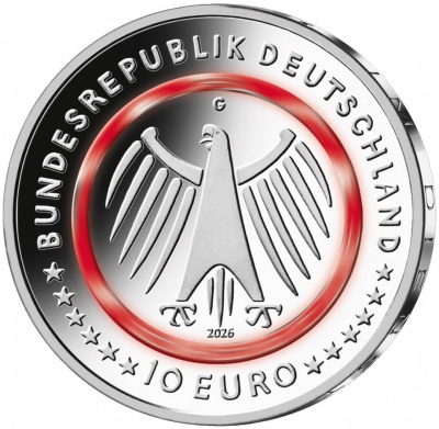 Коллекционная монета Германия 10 евро 2026 На службе общества - службы скорой медицинской помощи фото из магазина евромонета.рф 1