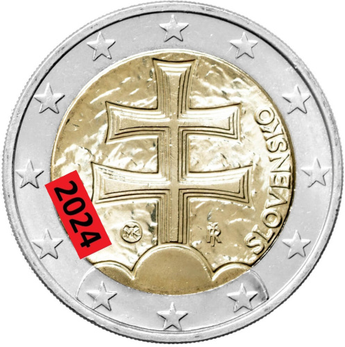 Словакия 2 евро 2024 регулярная