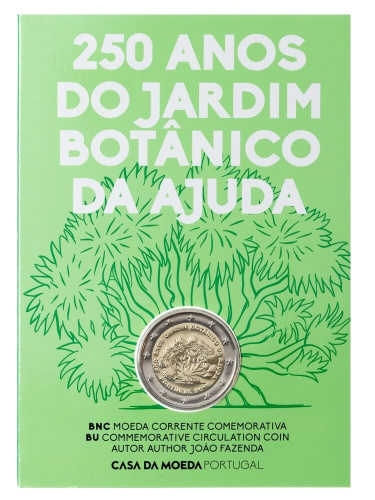 Юбилейная монета Португалия 2 евро 2018 Ботанический сад. BU 