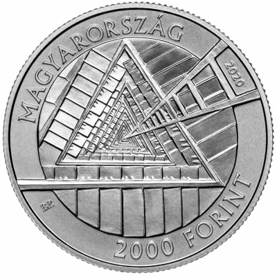 Венгрия 2000 форинтов 2020 100 лет со дня рождения Яноша Харшаньи  фото из магазина евромонета.рф 1